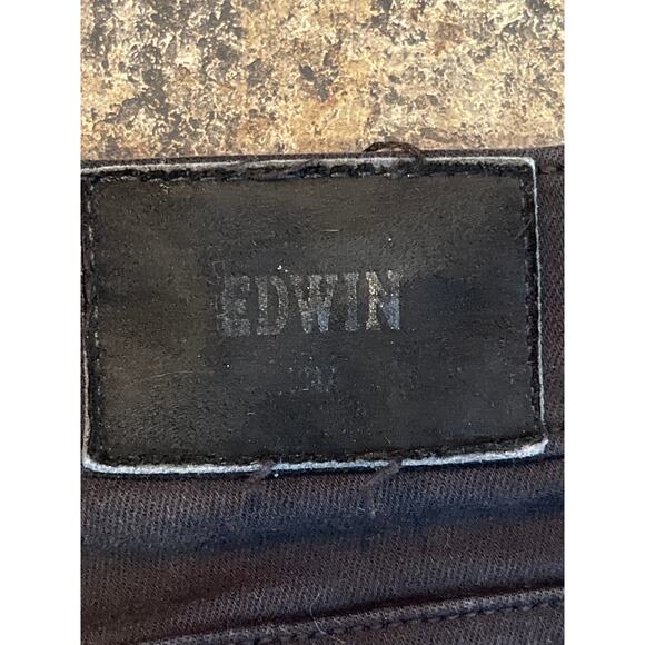 Edwin Women Size 29 Black Distressed Jeans - Picture 4 of 8
